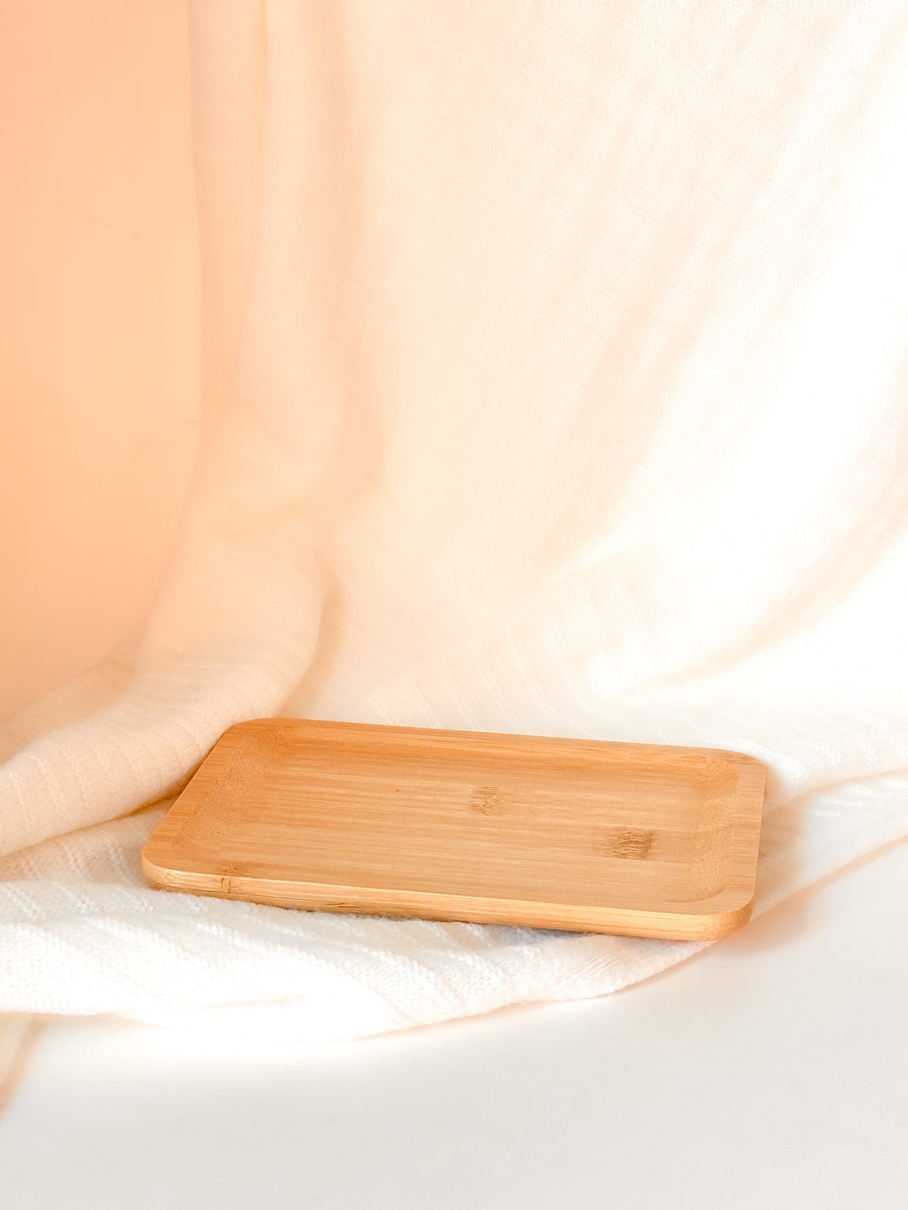 Candle Bamboo Wooden Tray